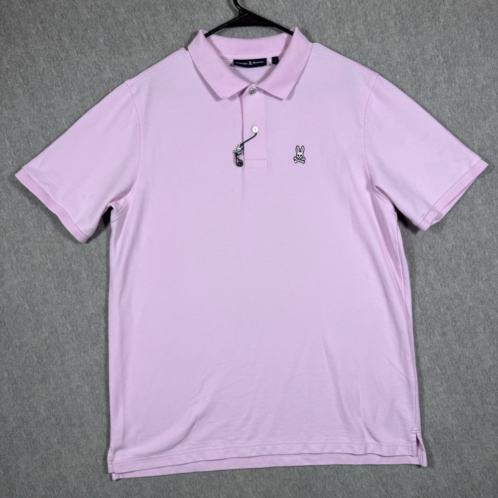 Psycho Bunny Polo Shirt Pima Cotton Men's Size 7/LARGE Pink